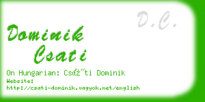 dominik csati business card